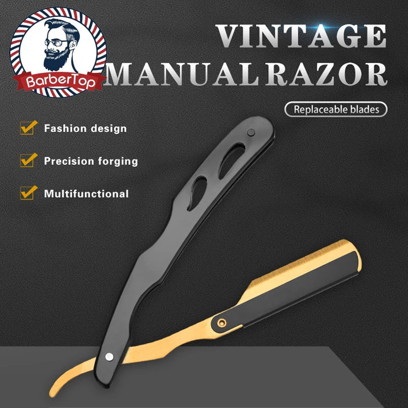 Barbertop Straight Razor | Classic Manual Folding Knife for Men ✂️