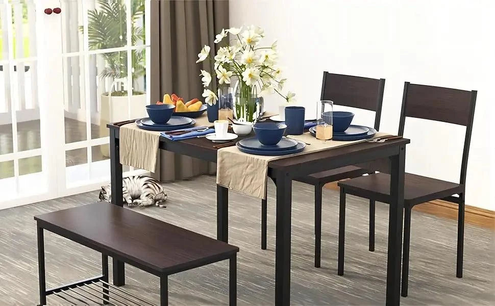 4-Piece Dining Table Set for Small Space - 43.3" Kitchen Table with ChTransform your dining area with the 4-Piece Dining Table Set for Small Space. Perfect for modern home design ideas, this compact set features a 43.3" kitchen table wShop All I WantShop All I Want4-Piece Dining Table Set