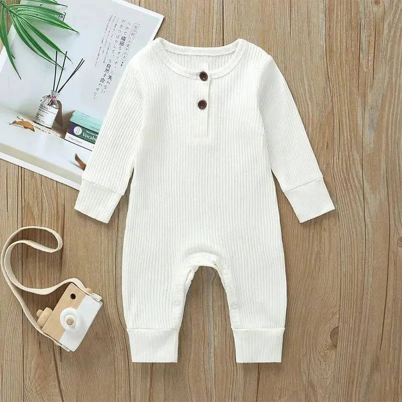 Shop All I Want White / 6-9months Shop All I Want 🌸 Cozy Cotton Romper: Perfect for Spring & Autumn!