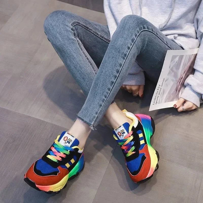 Trendy Multicolor Women's Sneakers 🌈👟 #HotSaleStep into a world of vibrant style with our Trendy Multicolor Women's Sneakers – the perfect blend of comfort and fashion. Designed to make a statement with their plShop All I WantShop All I WantTrendy Multicolor Women