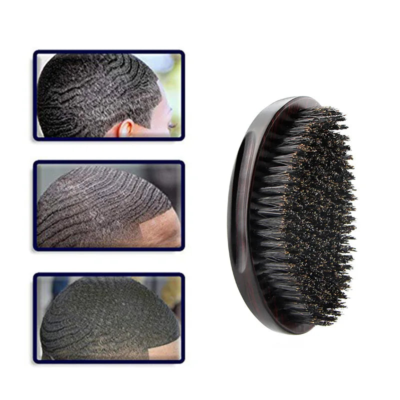 New MAN Hair Brush – Boar Bristle Beard & Shaving Comb for Face Massage and Hair Cleaning 🧔✨