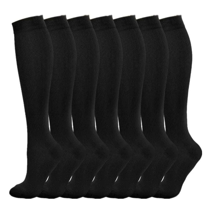 Shop All I Want 7 Pairs-Black / S-M SHOP ALL I WANT Knee High Compression Socks -Brooklyn active wear 🖤