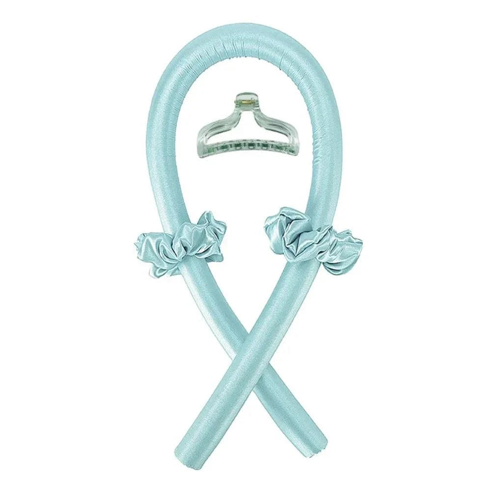 Shop All I Want Mint Green with Clip / CHINA Shop All I Want 💤 Heatless Silk Curling Rod – Soft Ribbon Hair Rollers, No-Heat Sleeping Curls, Lazy Styling Tool