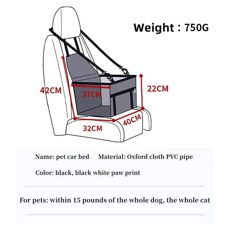 Shop All I Want SHOP ALL I WANT Pet Waterproof Car Seat Carrier