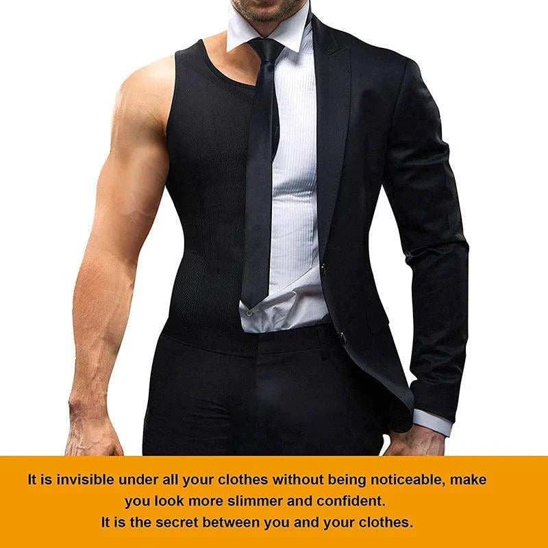 Shop All I Want Shop All I Want 💪 Men’s Compression Shirt – Slimming Body Shaper Vest, Tummy Control Workout Tank Top, Abs Corset Undershirt 🌟