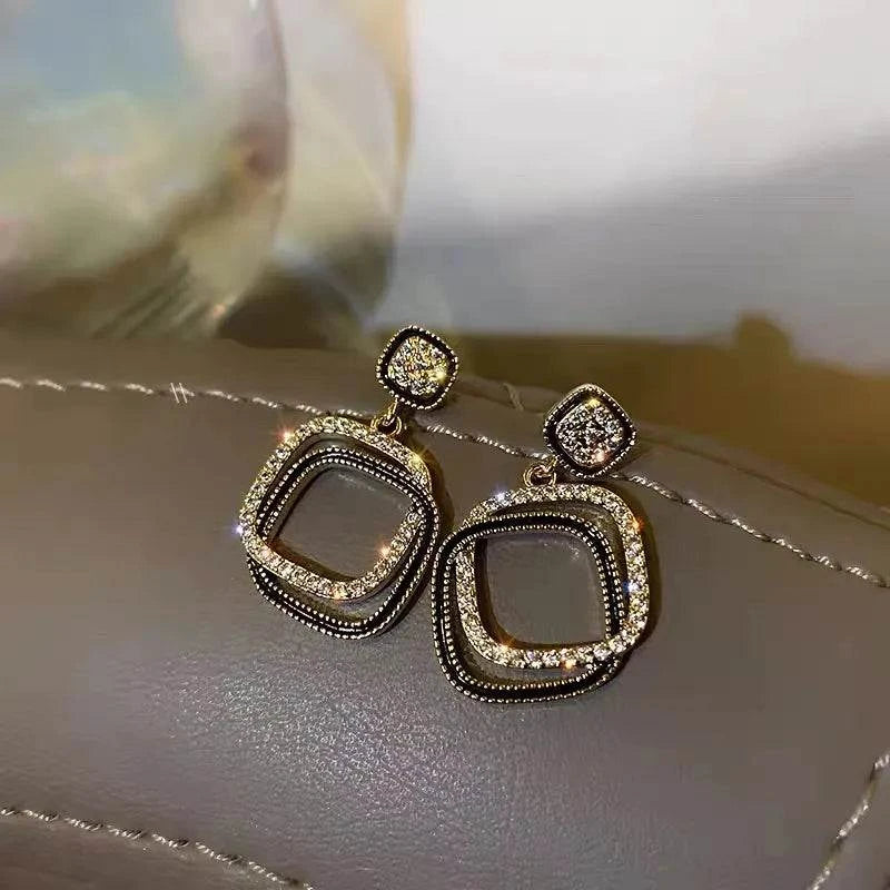 Silver Square Crystal Stud Earrings ✨💎 #HighEndFashion - Shop All I Want