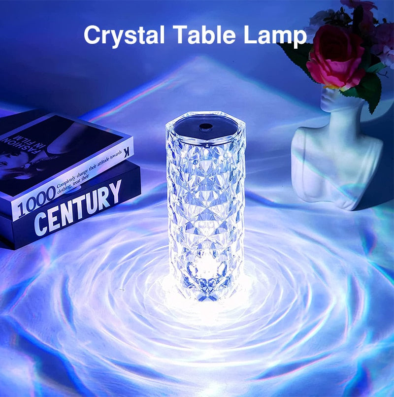 Shop All I Want SHOP ALL I WANT Romantic Crystal Rose Lamp