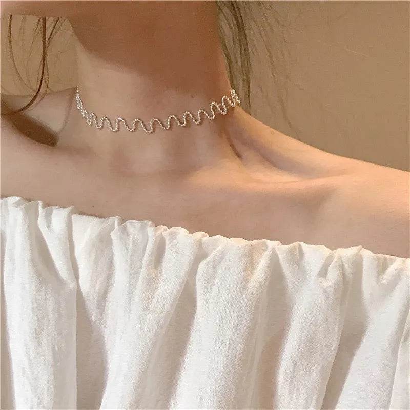 Shop All I Want XL138 SHOP ALL I WANT Kpop Pearl Choker Necklace 🌟📿