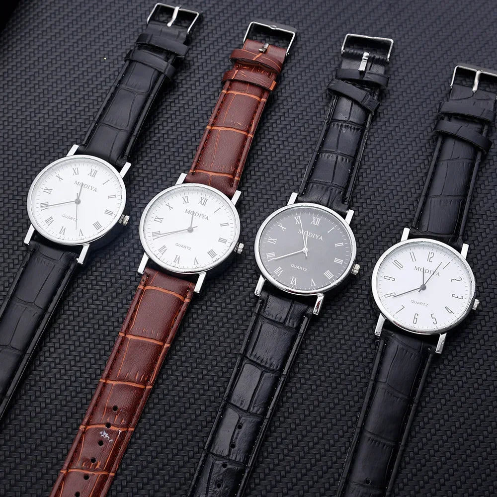 Men's Luxury Business Wrist Watch – Analog Quartz Watch with Leather Strap for Casual & Formal Wear ⌚✨