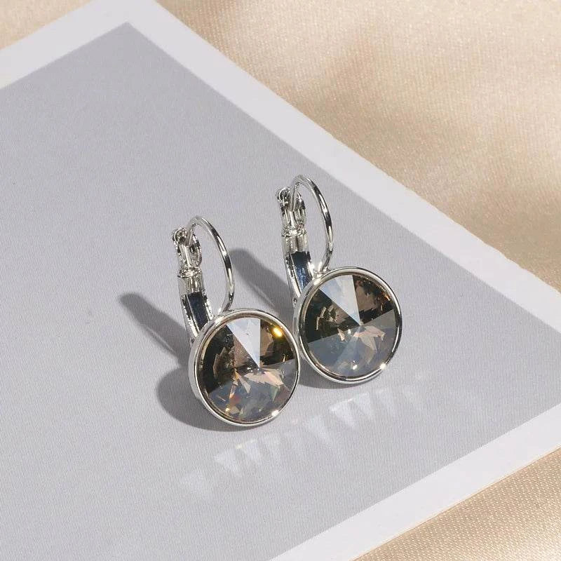 Shop All I Want Gray Crystal SHOP ALL I WANT Trendy Korean Crystal Earrings 💎🎁 #StatementJewelry