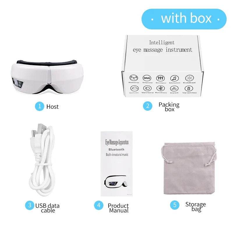 Shop All I Want R-277-WB SHOP ALL I WANT Relaxing Heated Eye Massager: Improve Sleep, and Relieve Migraines 🔥 👁️ 💆‍♂️