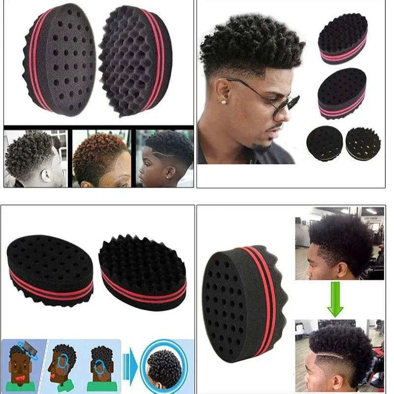 Shop All I Want Shop All I Want 💇‍♂️ Hair Brush Sponge for Dreads – Double-Sided Metal Pick, Big Holes, Breathable Perm Styling Brush 🌟