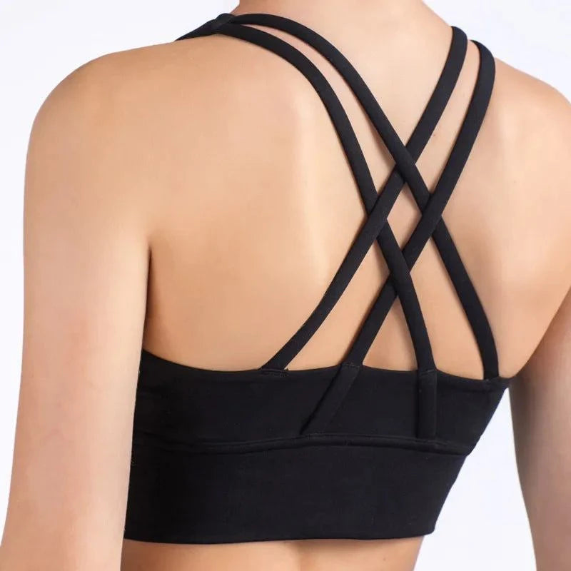 Shop All I Want Black / S Shop All I Want Triangle Backless Sports Bra