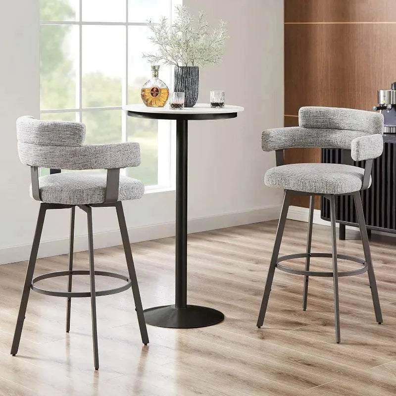 Counter Height Bar Stools with Full Back - Swivel Chairs Set of 2 in GEnhance your bar or kitchen area with these stylish Counter Height Bar Stools. Featuring a full back for added comfort and support, these swivel stools are perfect fShop All I WantShop All I WantFull Back - Swivel Chairs Set