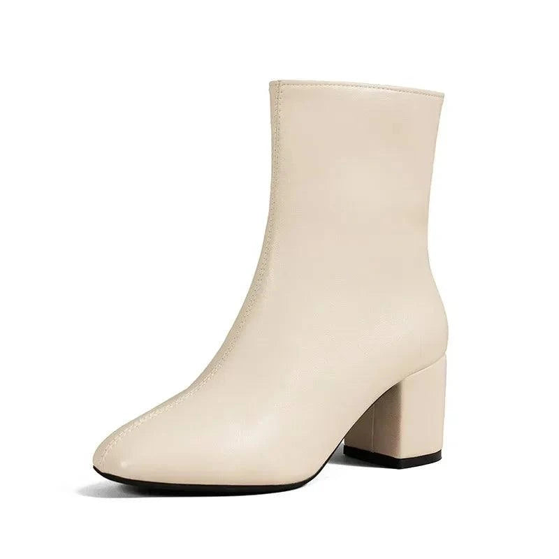 Shop All I Want Creamy-white / 35 SHOP ALL I WANT White Ankle Boots