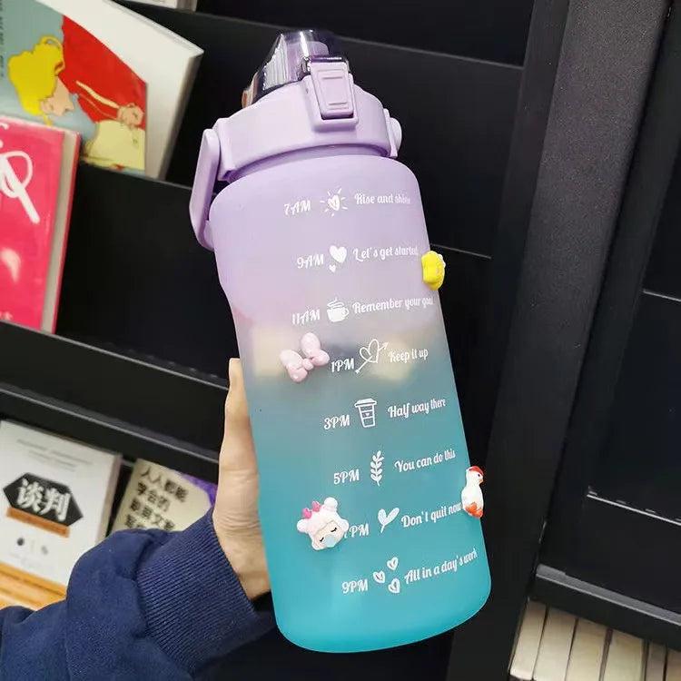 Shop All I Want Gradient Purple / 2L SHOP ALL I WANT Motivational Fancy Water Bottle 💧🏃