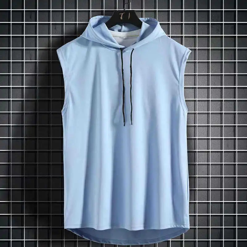 Shop All I Want Light Blue / M SHOP ALL I WANT Hooded Men's Tank Tops