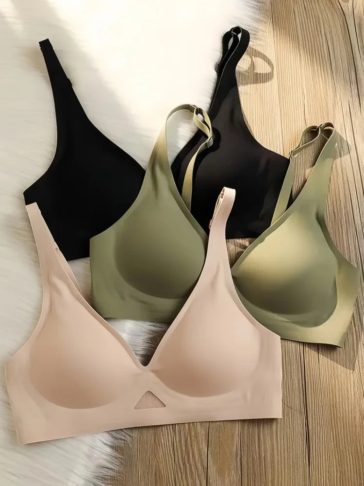 Deep V Seamless Bra | Wireless U-Back Lingerie for Women 💖