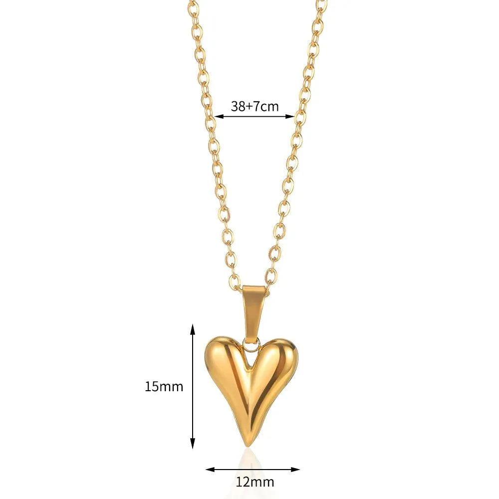 Shop All I Want N05492G / CHINA SHOP ALL I WANT Stainless Steel Heart Necklace 🌹💖 #FashionJewelry