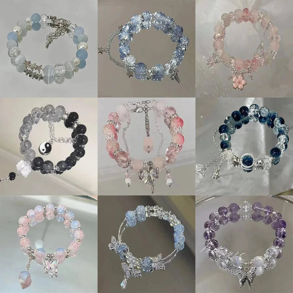 Shop All I Want Shop All I Want 🌸 New Beads & Crystal Bracelet – Perfect Best Friend Jewelry Gift 2024 🎁