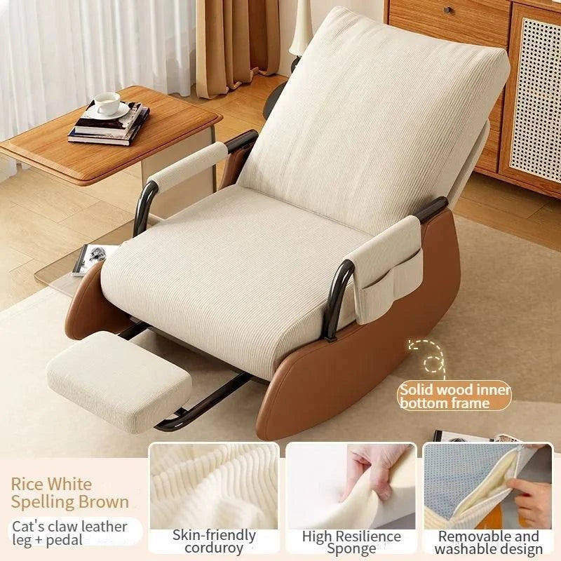 Comfy Folding Rocking Chair with Footrest - Adjustable Lounge ReclinerRelax in style with this Comfy Folding Rocking Chair with Footrest, perfect for your balcony or any outdoor space. This adjustable lounge recliner offers the perfectShop All I WantShop All I WantComfy Folding Rocking Chair