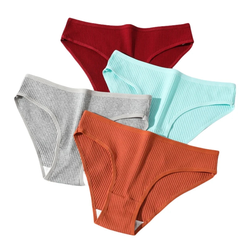 Ladies’ Cotton Briefs Set | 10PCS Low Waist Seamless Panties 🩲