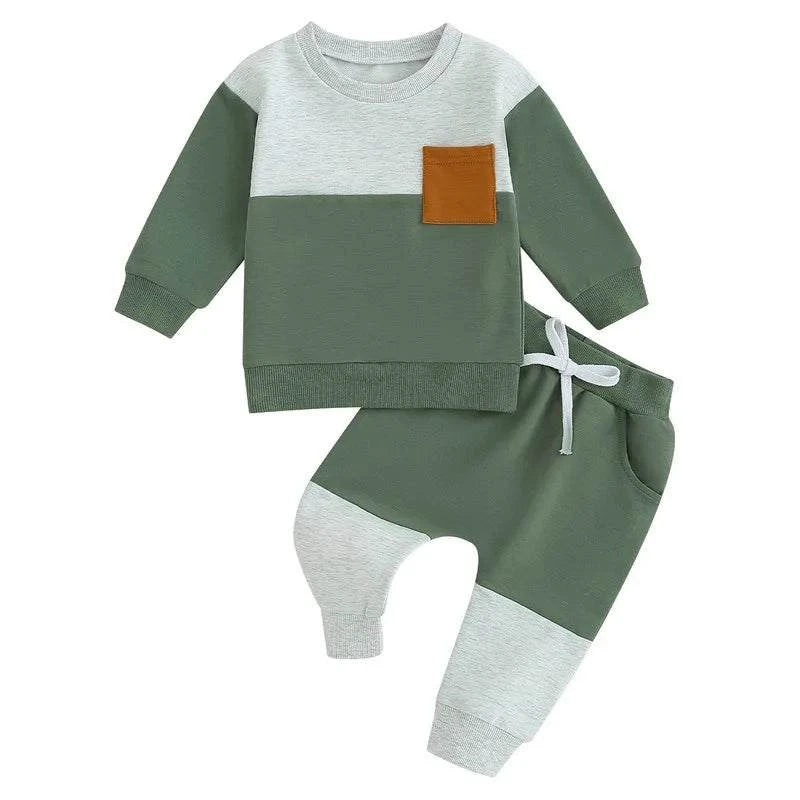 Shop All I Want c / 18-24 Months Shop All I Want 👶 Color Pant Set – Spring/Autumn Long Sleeve Sweatshirt & Bottoms Clothing 🌟