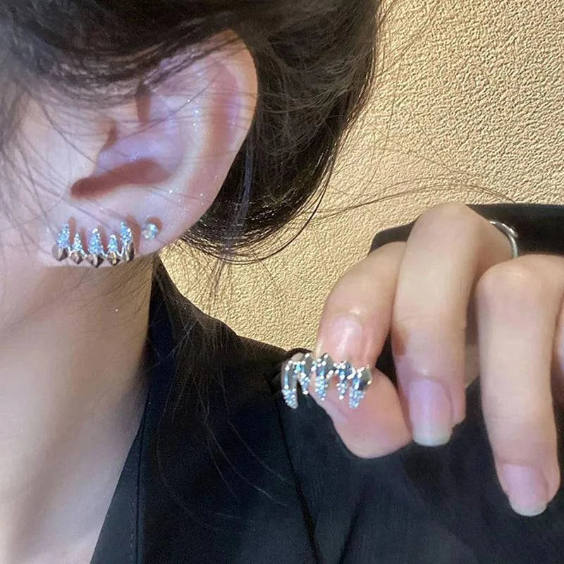 Shop All I Want ED1373 SHOP ALL I WANT Unique Zircon Drip Earrings 🖤✨ #FashionJewelry