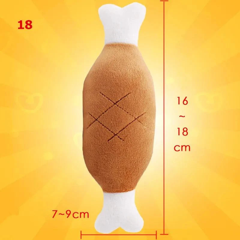 Shop All I Want Drumstick Shop All I Want SqueakJoy Pet Plush Toy 🍎🐾