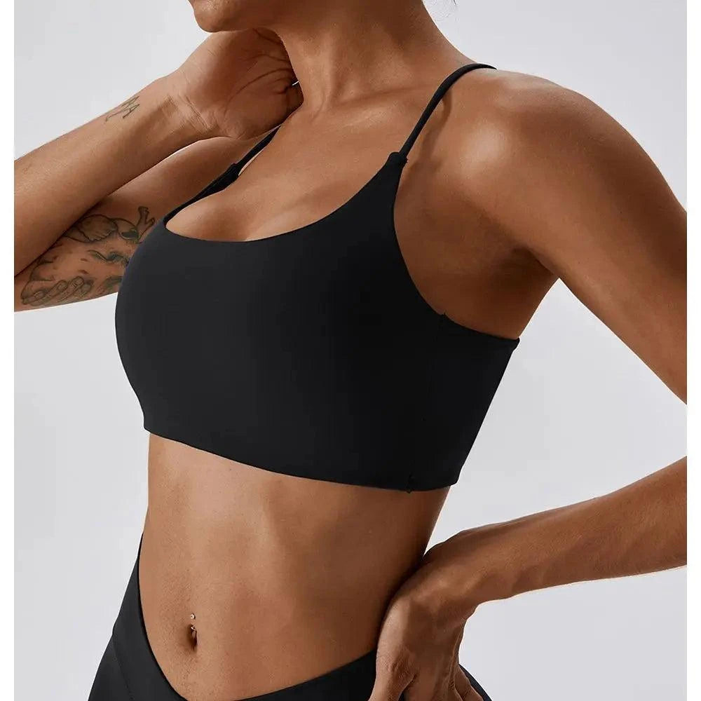 Shop All I Want Shop All I Want Solid Color Cross Back Sports Bra 🌈🏋️‍♀️ #FitnessStyle