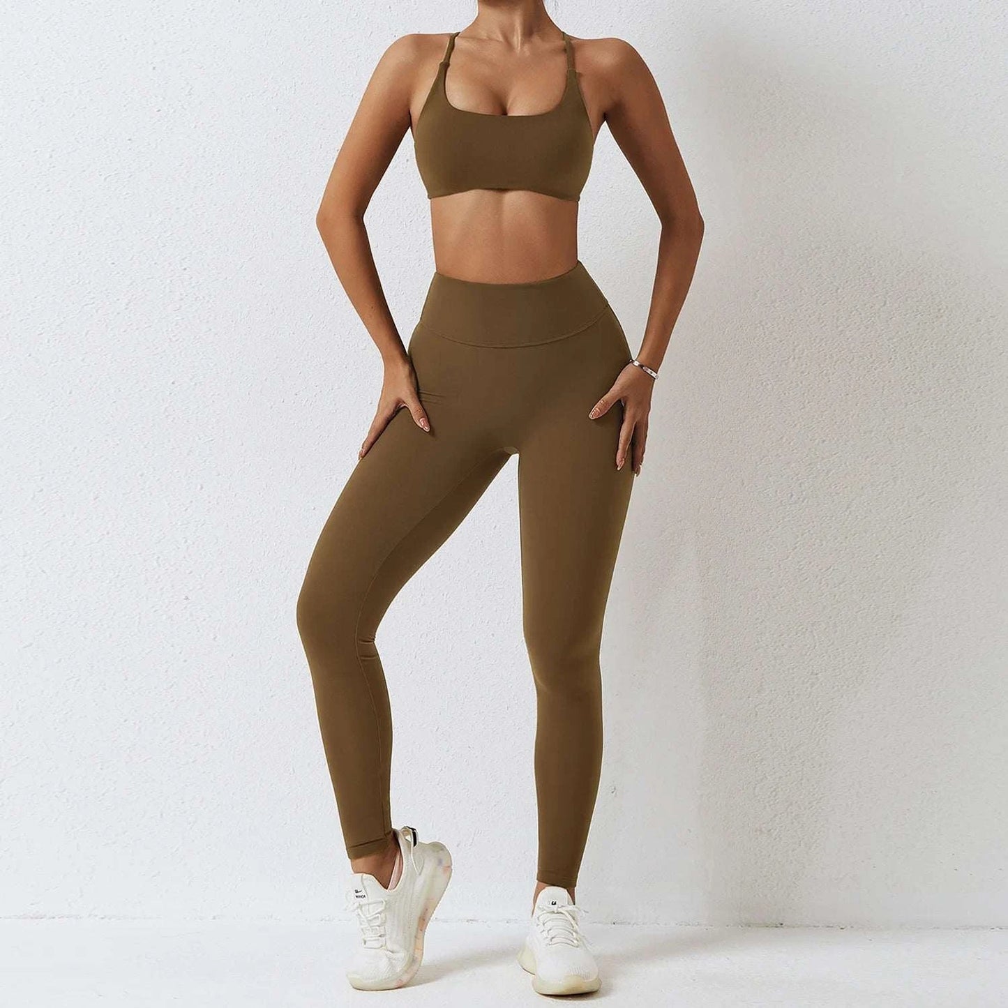 Shop All I Want Brown 2 / S Shop All I Want Women's Yoga Set 🏋️‍♀️💕 #ActiveWear