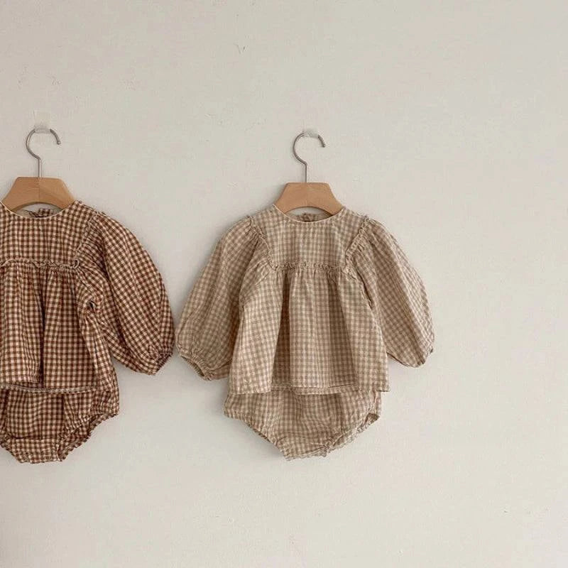 🧸 Comfy & Cute: Baby Outfits for Every Occasion!Comfy & Cute Baby Outfits Keep your baby girl stylish and comfortable with this adorable Summer Plaid Blouse and Shorts Set. Made from 100% cotton, it's perfect for warm weather and availableShop All I Want