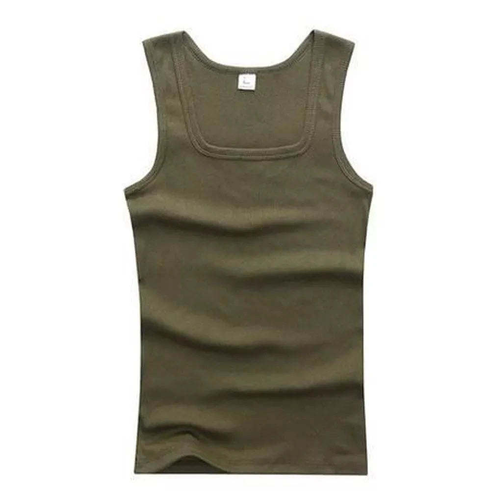 Shop All I Want army green / M SHOP ALL I WANT Casual Fitness Tank Tops