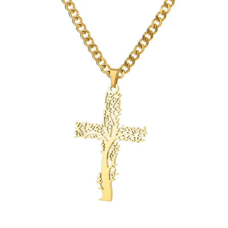 Shop All I Want N04135G-4 / 45cm / China SHOP ALL I WANT Gold-Plated Zircon Cross Necklace 🌟✝️