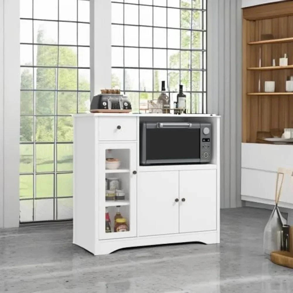 Buffet Cabinet Sideboard with Doors & Drawer | Storage Cabinet with AdUpgrade your kitchen or dining room with this versatile Buffet Cabinet Sideboard. Featuring doors, a drawer, and adjustable shelves, it’s perfect for organizing yourShop All I WantShop All I WantAdjustable Shelves, Microwave Stand