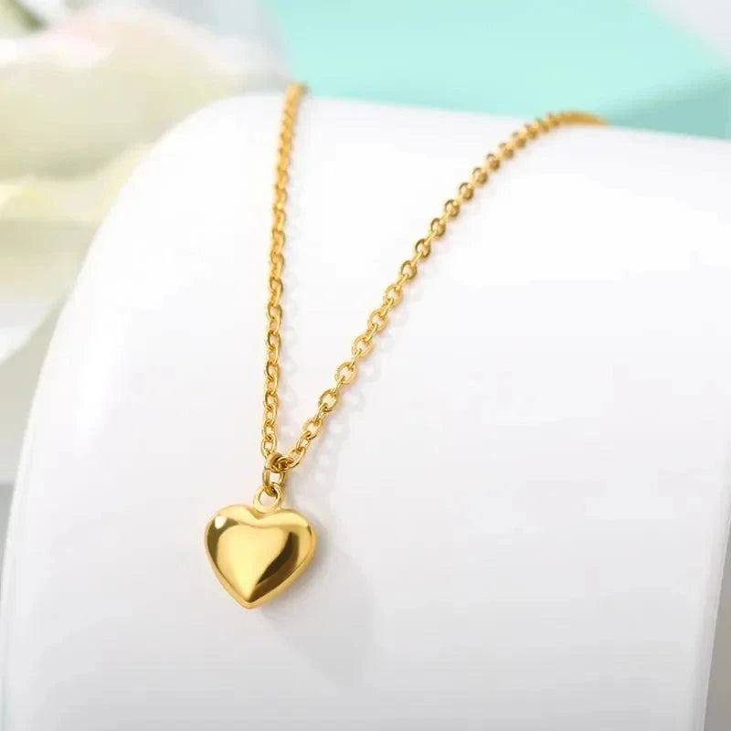 Shop All I Want SHOP ALL I WANT Stainless Steel Heart Necklace 🌹💖 #FashionJewelry