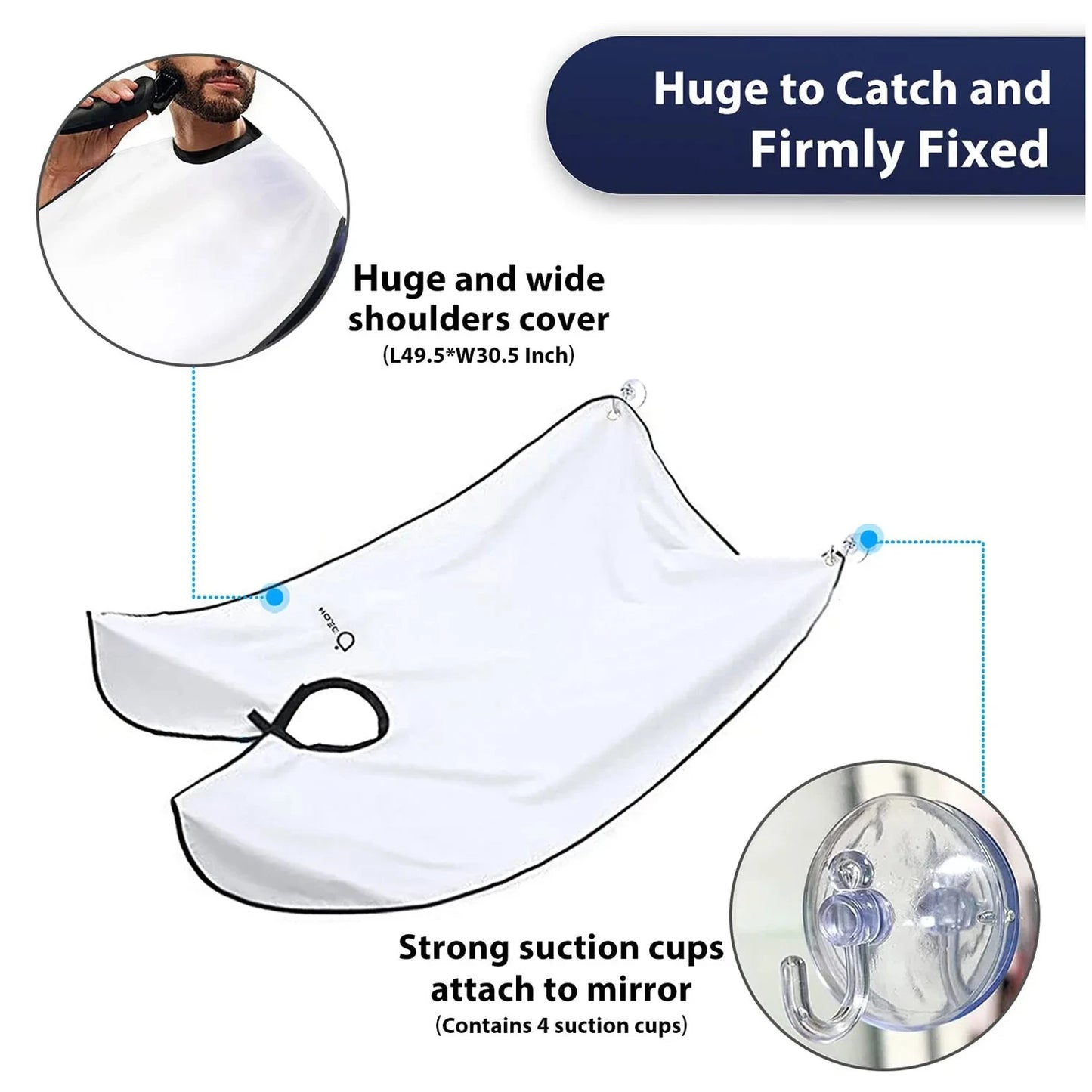 Male Shaving Apron – Beard Catcher Cape for Easy Clean-Up, Perfect Grooming Gift for Men 🧔✂️