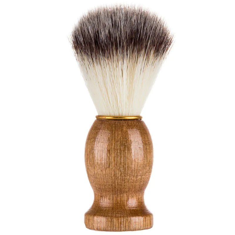 Natural Badger Hair Shaving Brush – Wooden Handle Razor Brush for Men’s Facial and Beard Care 🪒🌿