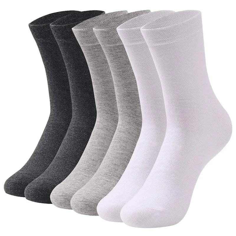 Shop All I Want SHOP ALL I WANT 🧦 6 Pairs High-Quality Men’s Socks – Cotton, Breathable, Black & White for Spring/Summer, EU38-45 🌞