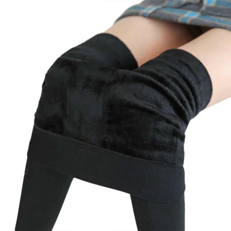 Warm High Waist Leggings Stretchy Black Leggings - Shop All I Want