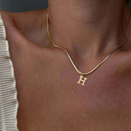 Shop All I Want Gold / A SHOP ALL I WANT Gold Alphabet Necklace