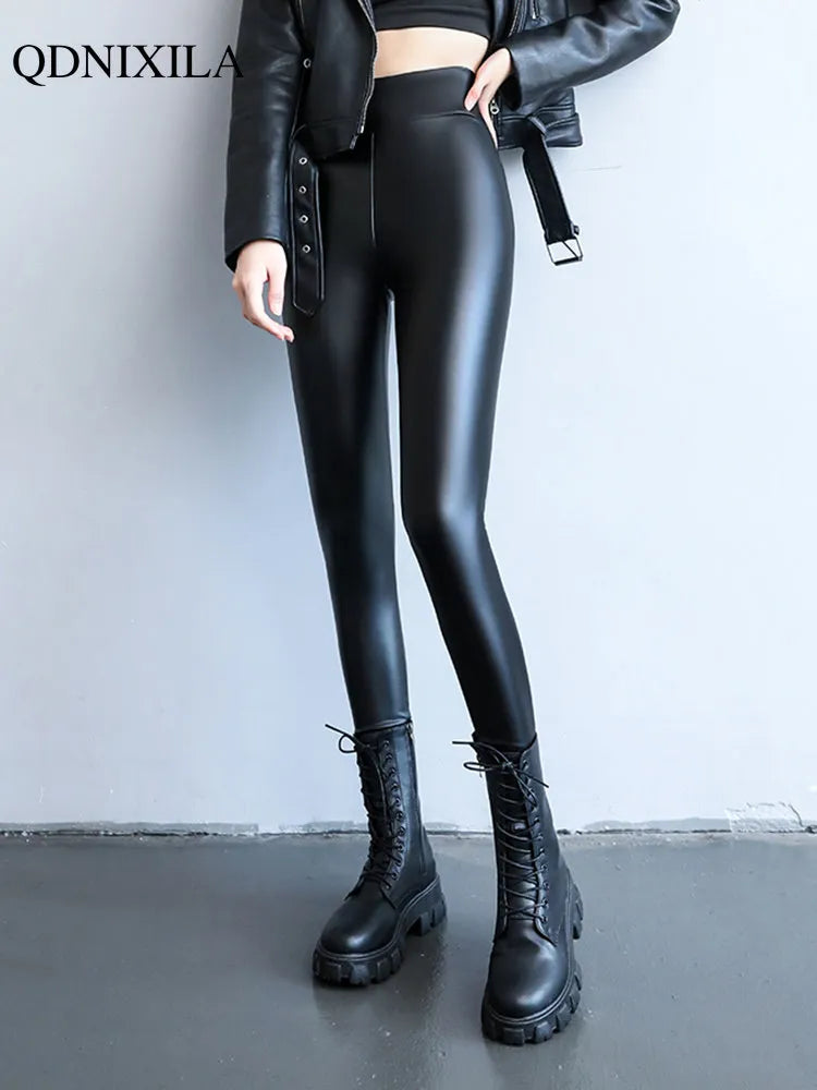 Shop All I Want SHOP ALL I WANT High Waist Faux Leather Leggings