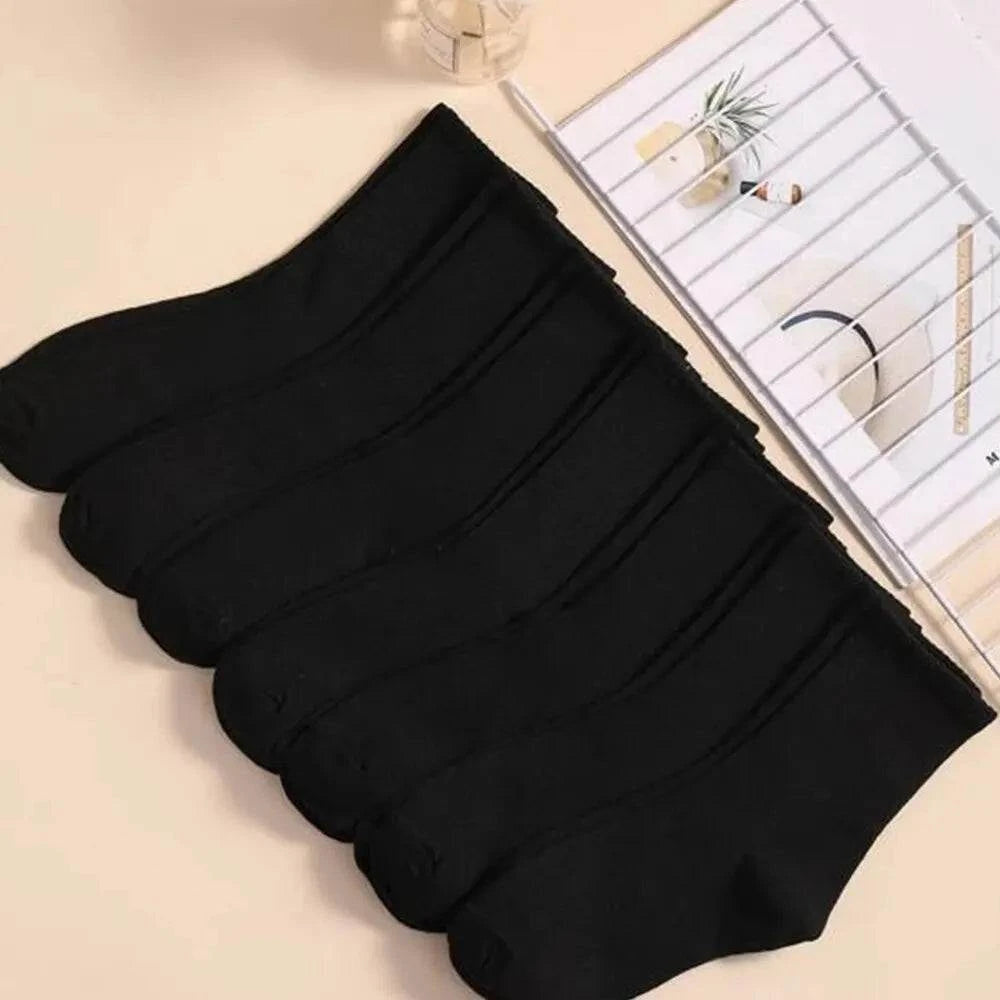 Shop All I Want SHOP ALL I WANT 🧦 7 Pairs Mid-Length Socks – Classic Black & White, Fashionable & Breathable for Women’s Casual & Sports 🌟