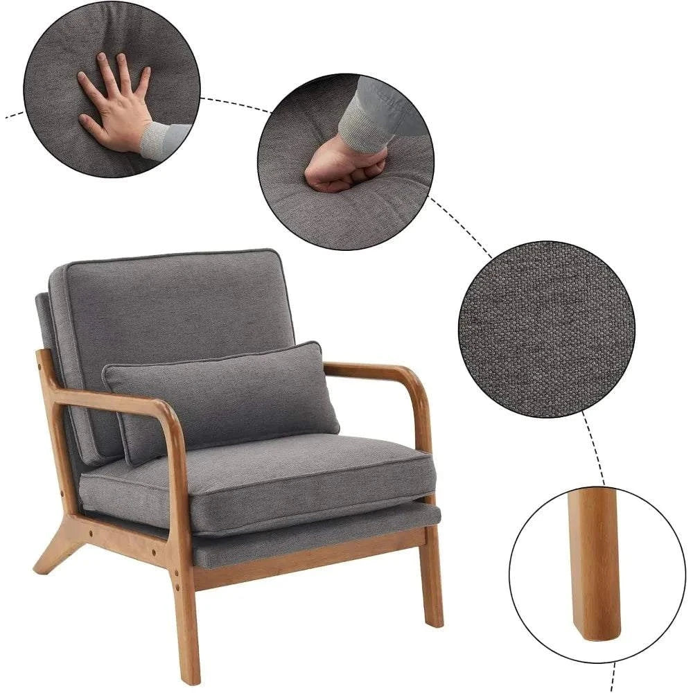 Shop All I Want Armrests Accent Chair Set of 2, Upholstered with Pillow, Comfy FarmhouEnhance your living room with this set of 2 armrests accent chairs. Upholstered with soft fabric and featuring comfy pillows, these chairs bring a touch of modern stShop All I WantShop All I WantPillow, Comfy Farmhouse Chairs 🪑