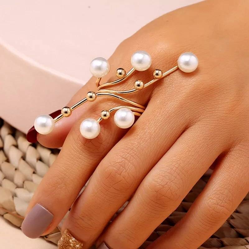 Shop All I Want SHOP ALL I WANT Elegant Double Layer Pearl Ring 💍