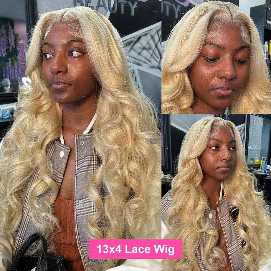 Shop All I Want Shop All I Want 💁‍♀️ 30-38" Honey Blonde Lace Frontal Wig – 13x6 Body Wave ✨