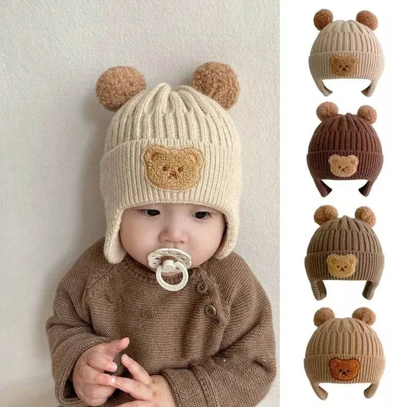 Shop All I Want SHOP ALL I WANT Cute Cartoon Bear Baby Beanie Cap 🐻👶