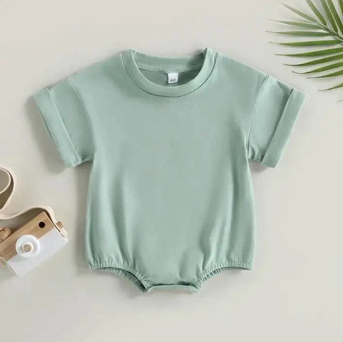 Shop All I Want green / 12M Shop All I Want 🎈 Breezy & Adorable: Unisex Summer Romper for Babies!