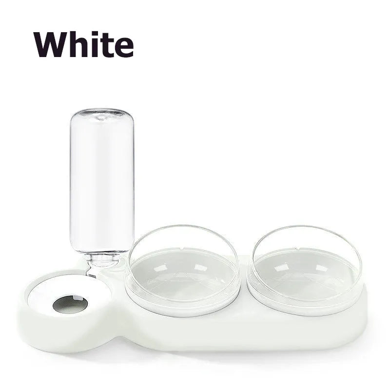 Shop All I Want White SHOP ALL I WANT Double Bowl Cat Feeder