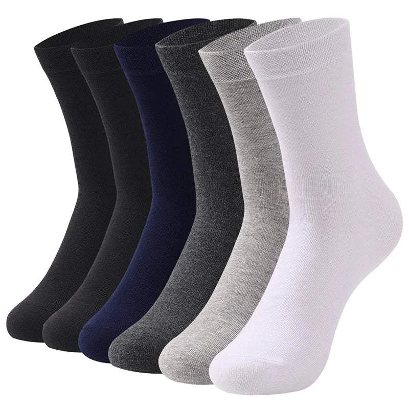 Shop All I Want SHOP ALL I WANT 🧦 6 Pairs High-Quality Men’s Socks – Cotton, Breathable, Black & White for Spring/Summer, EU38-45 🌞